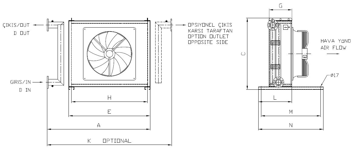 BC/BD-150BB5-B03 dimension drawing