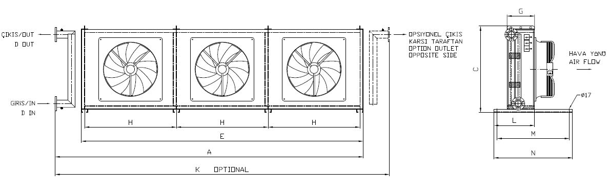 BC/BD-350BD5-B03 dimension drawing