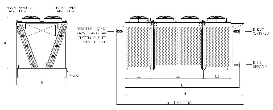 BE-2X480AC1-B01C dimension drawing