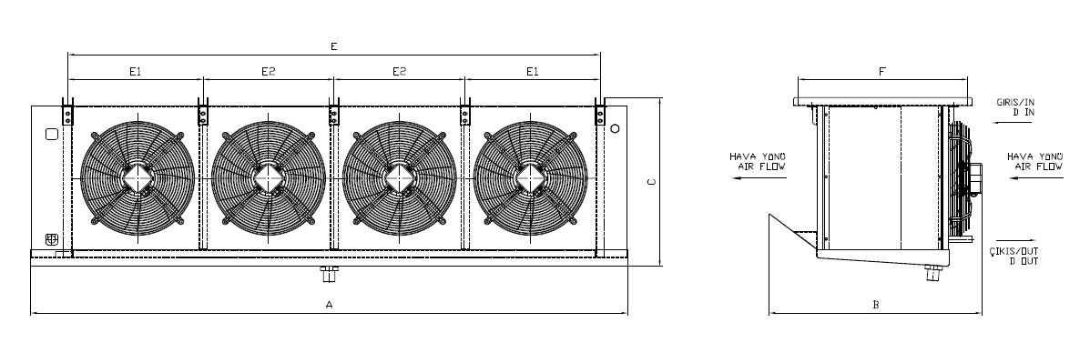 EA-DA-435BE7-C21 dimension drawing