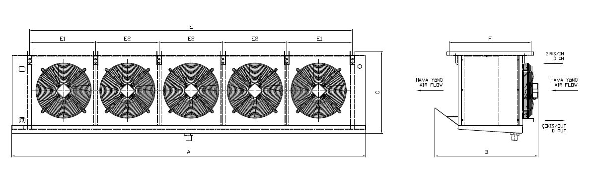 EA-DA-535BE7-C21 dimension drawing