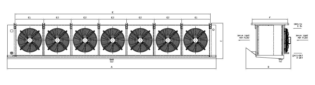 EA-DA-735BE7-C21 dimension drawing