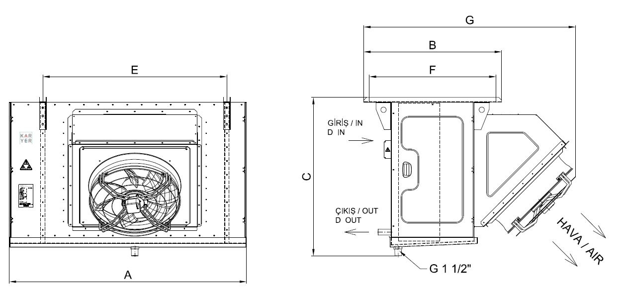 EA-DI-163GI4-A13 dimension drawing