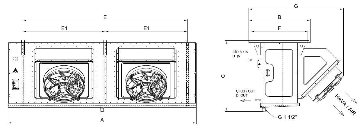 EA-DI-263GE10-A13 dimension drawing