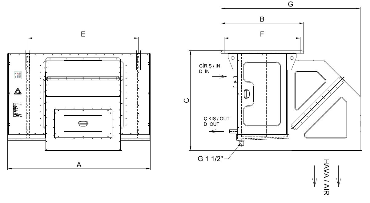 EA-DV-163GC7-A13 dimension drawing