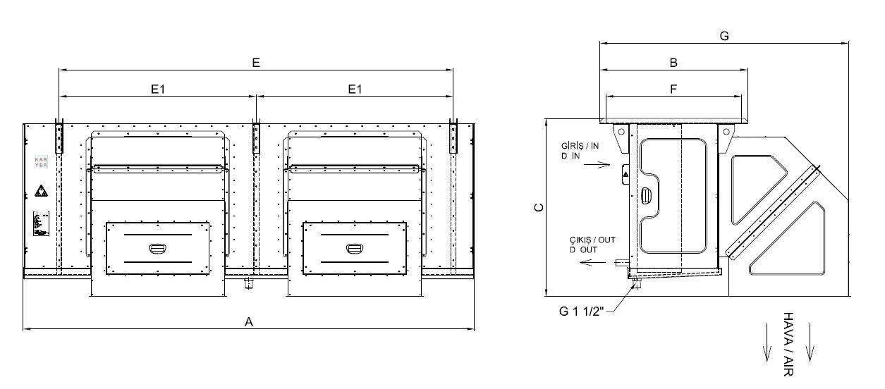 EA-DV-263GG4-A13 dimension drawing