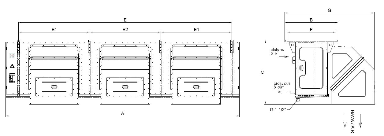 EA-DV-363GE4-A08 dimension drawing