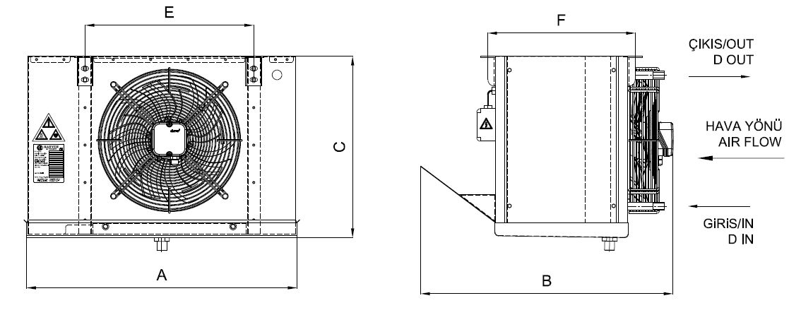 EA-GA-150AE7-A21 dimension drawing