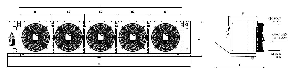 EA-GA-535BE7-A21 dimension drawing