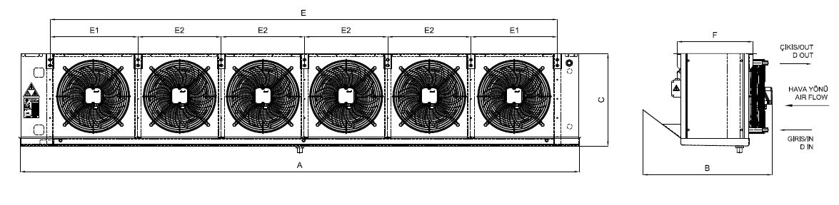 EA-GA-635BE7-A21 dimension drawing