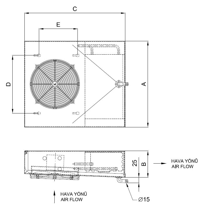 EC-A-120FC4-C25 dimension drawing