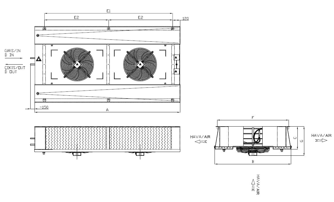 ED-250AE4-C21 dimension drawing