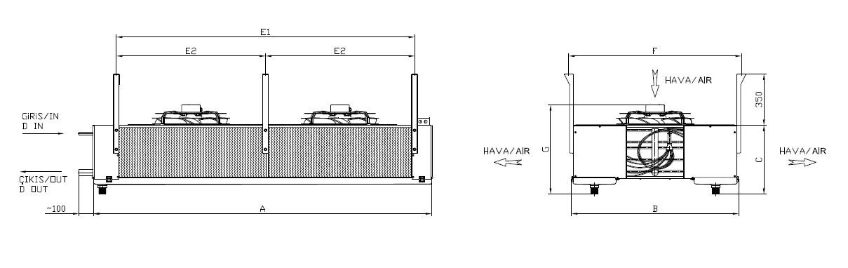 ED-DP-235AE4-B22 dimension drawing