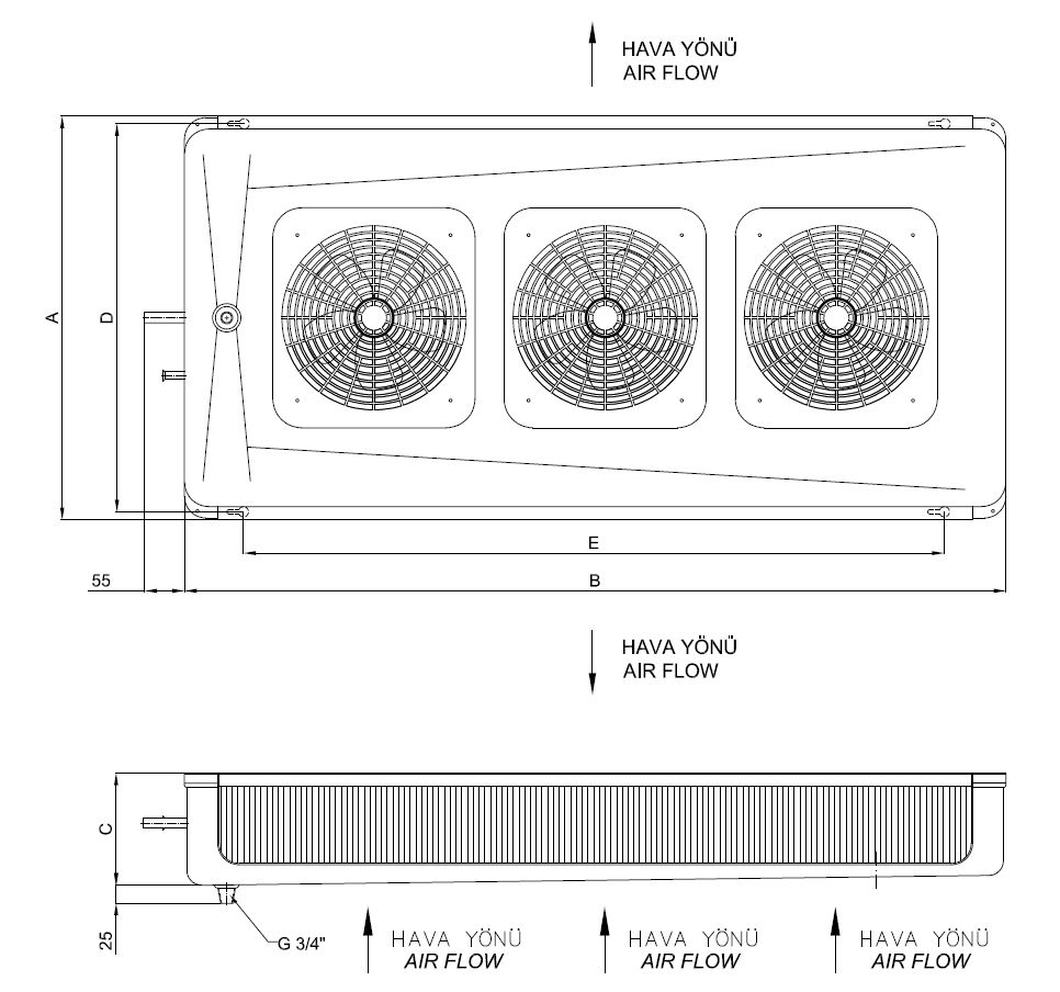 ED-P-A-325BC4-B24 dimension drawing