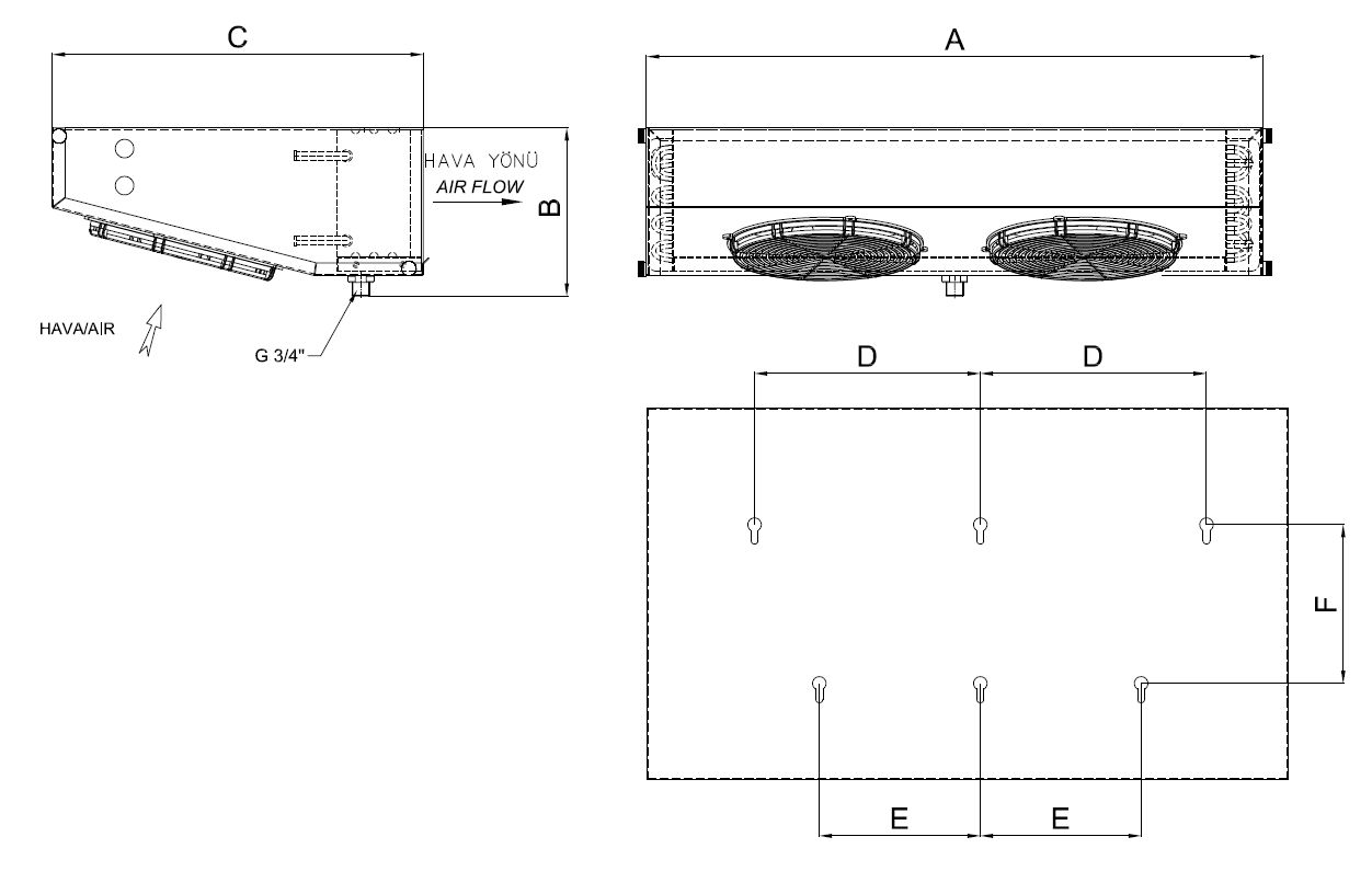 EG-A-223AB4-C21 dimension drawing