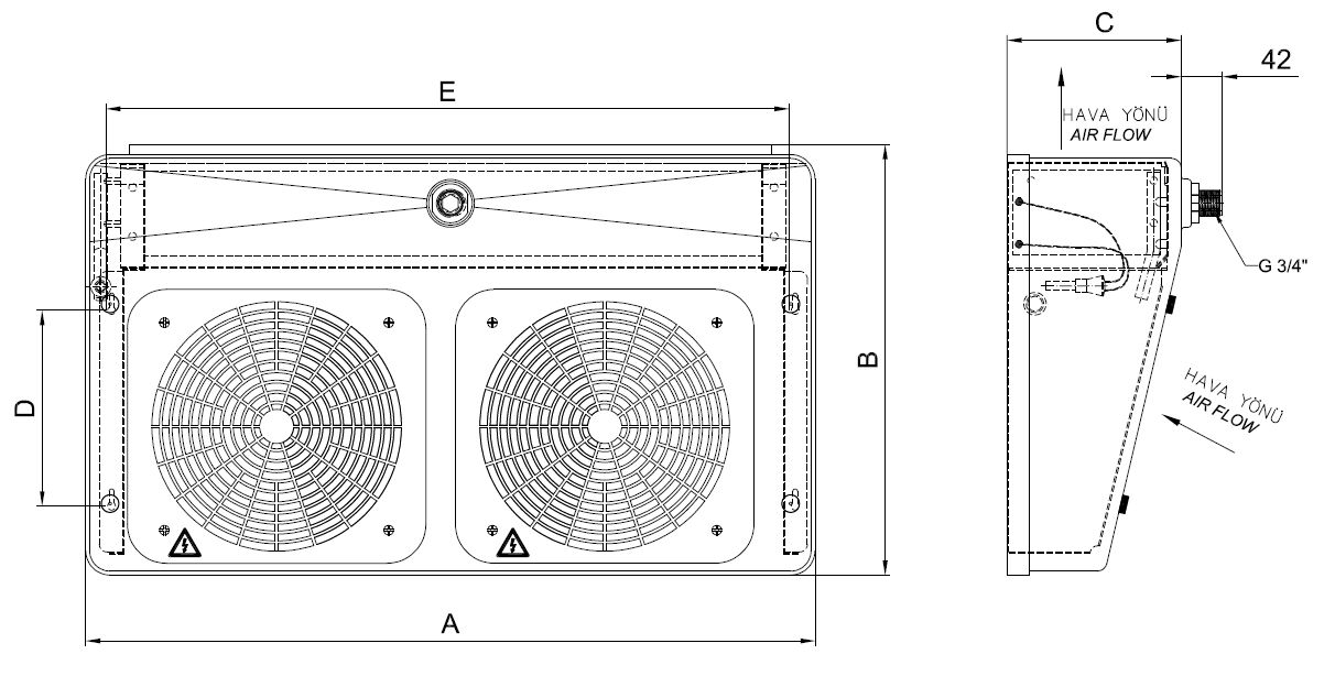 EG-P-223AB4-C21 dimension drawing