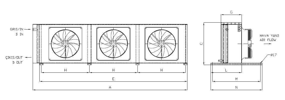 KA/KB-350AB5-B02 dimension drawing