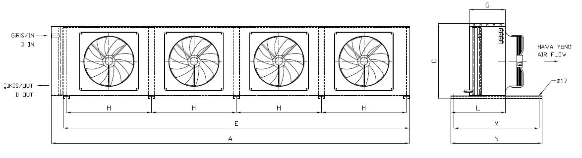KA/KB-450AB5-B02 dimension drawing