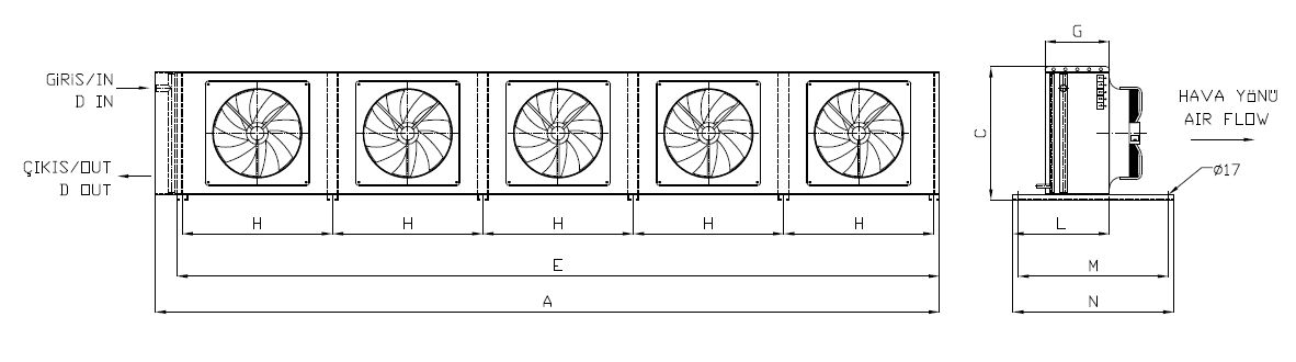 KA/KB-550AB5-B02 dimension drawing
