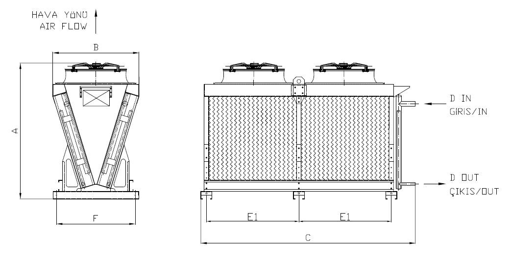 KC-280CB1-B01 dimension drawing
