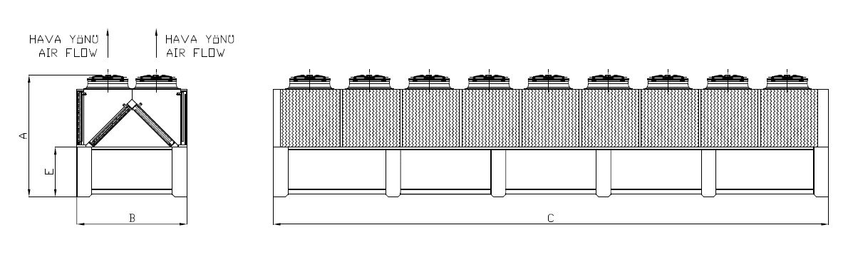 KC-WF-2x980AA5-B01C dimension drawing